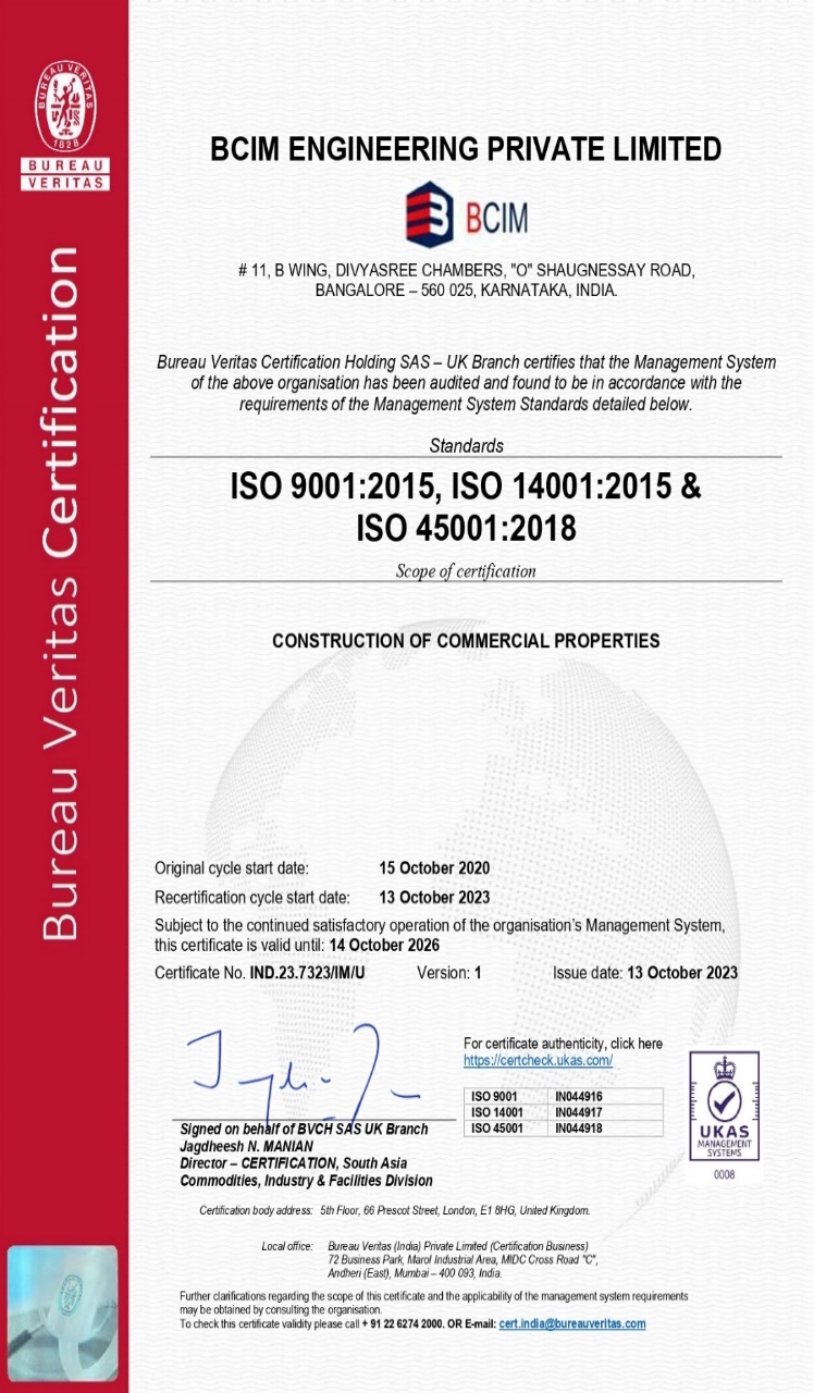 ISO 9001:2015, 14001:2015 & 45001:2018 — Bureau Veritas Certification